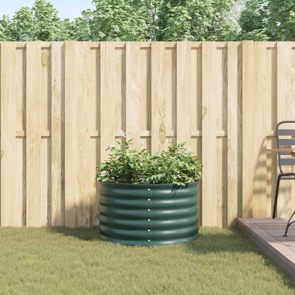 Garten-Hochbeet Grün 80 x 80 x 44 cm Stahl