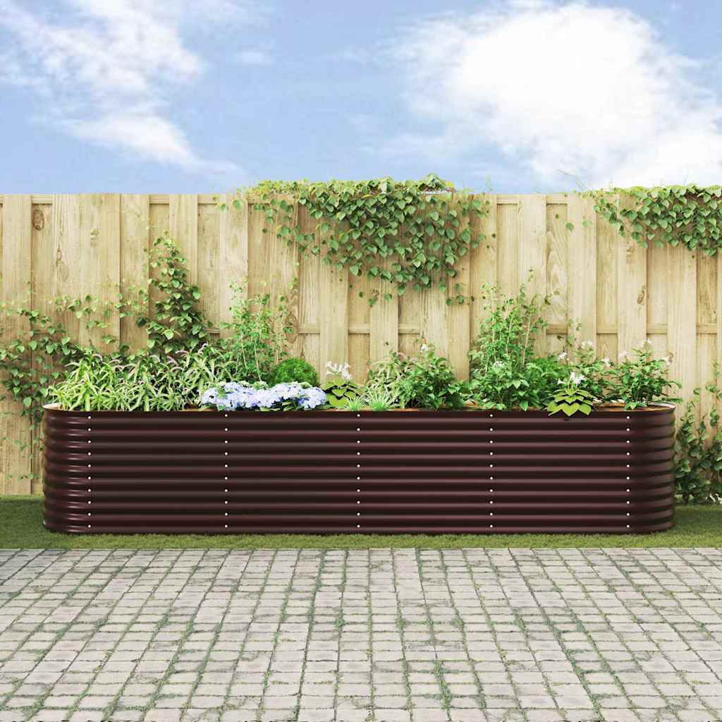 Hochbeet Braun 400 x 80 x 81 cm Stahl