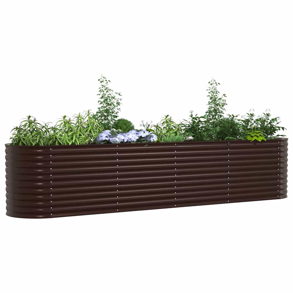 Hochbeet Braun 400 x 80 x 81 cm Stahl