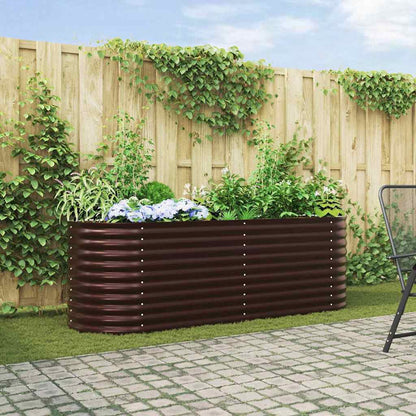 Hochbeet Braun 240 x 80 x 81 cm Stahl
