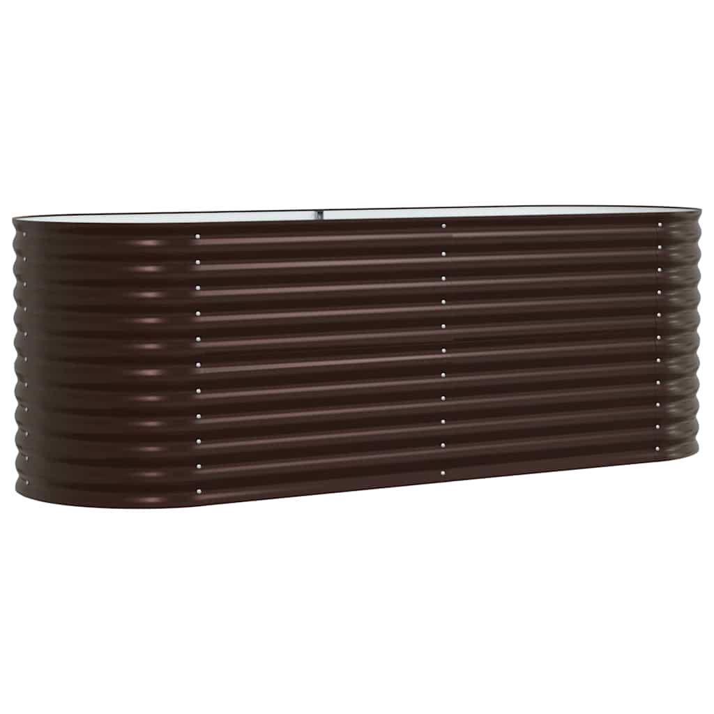 Garten-Hochbeet Braun 240 x 80 x 81 cm Stahl