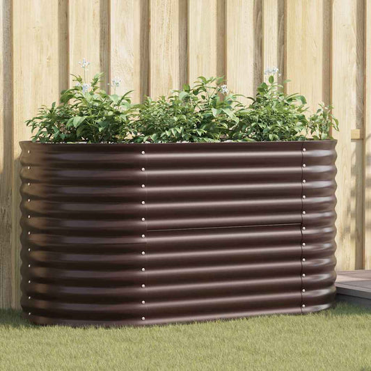 Garten-Hochbeet Braun 160 x 80 x 81 cm Stahl