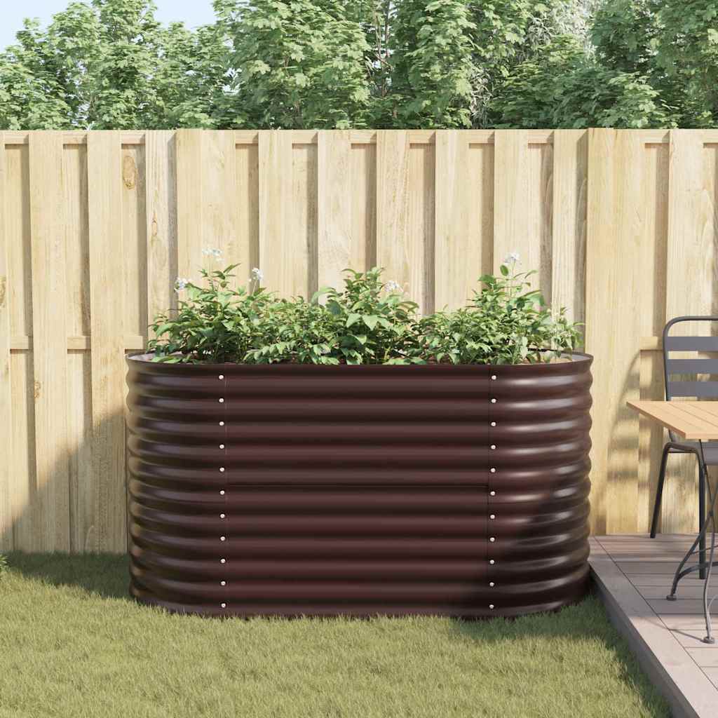 Garten-Hochbeet Braun 160 x 80 x 81 cm Stahl