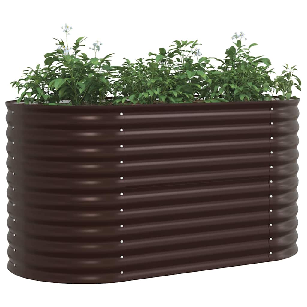Garten-Hochbeet Braun 160 x 80 x 81 cm Stahl
