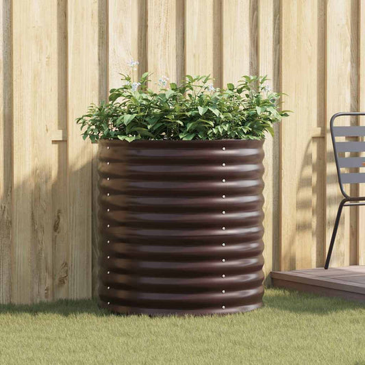 Garten-Hochbeet Braun 80 x 80 x 81 cm Stahl