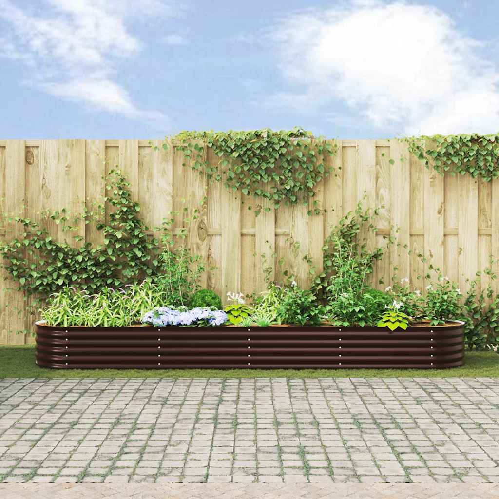 Hochbeet Braun 400 x 80 x 44 cm Stahl