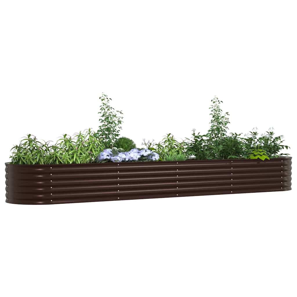Hochbeet Braun 400 x 80 x 44 cm Stahl
