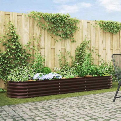 Hochbeet Braun 320 x 80 x 44 cm Stahl