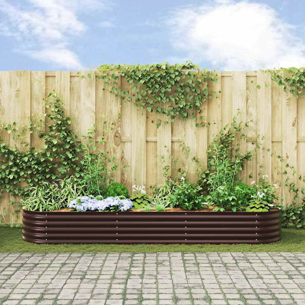 Hochbeet Braun 320 x 80 x 44 cm Stahl