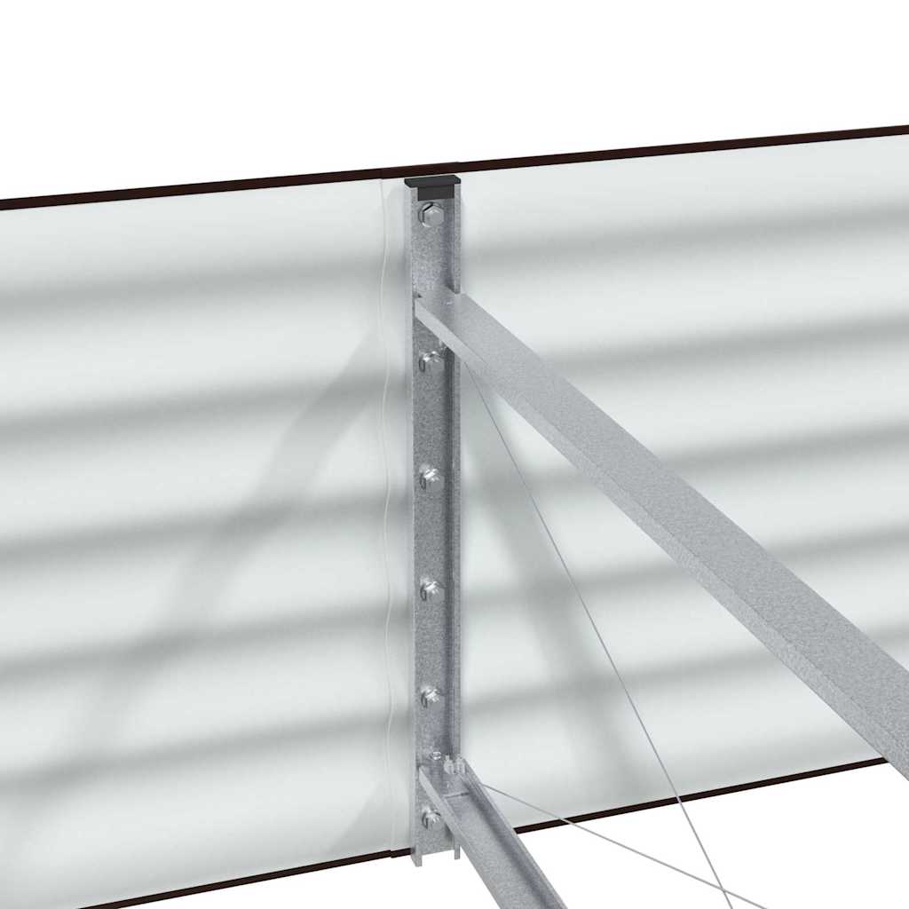 Hochbeet Braun 240 x 80 x 44 cm Stahl