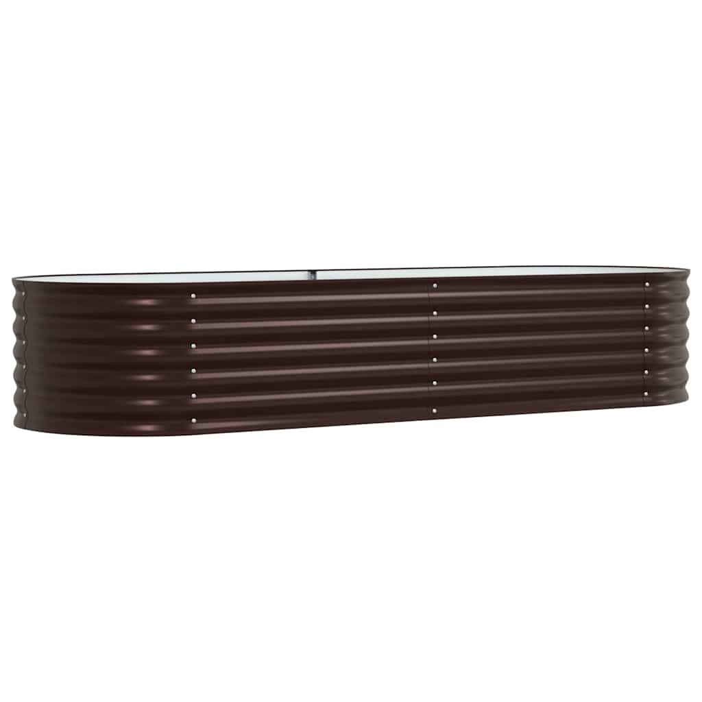Garten-Hochbeet Braun 240 x 80 x 44 cm Stahl