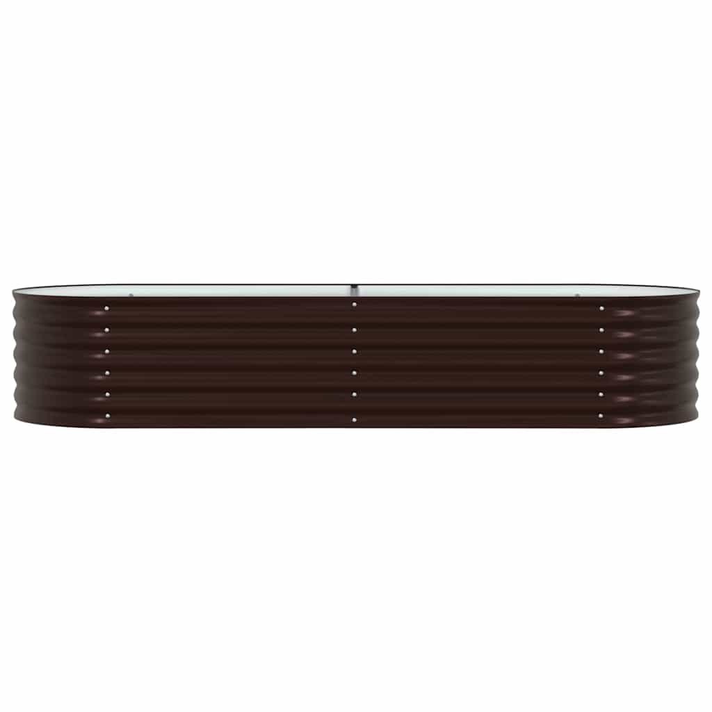 Garten-Hochbeet Braun 240 x 80 x 44 cm Stahl