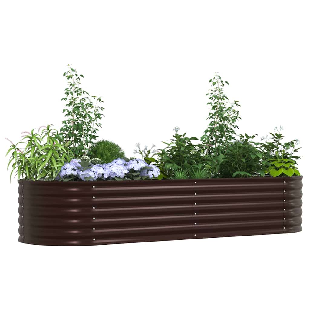 Garten-Hochbeet Braun 240 x 80 x 44 cm Stahl