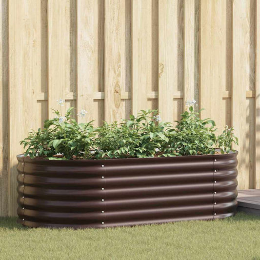 Garten-Hochbeet Braun 160 x 80 x 44 cm Stahl