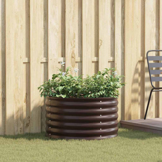 Garten-Hochbeet Braun 80 x 80 x 44 cm Stahl