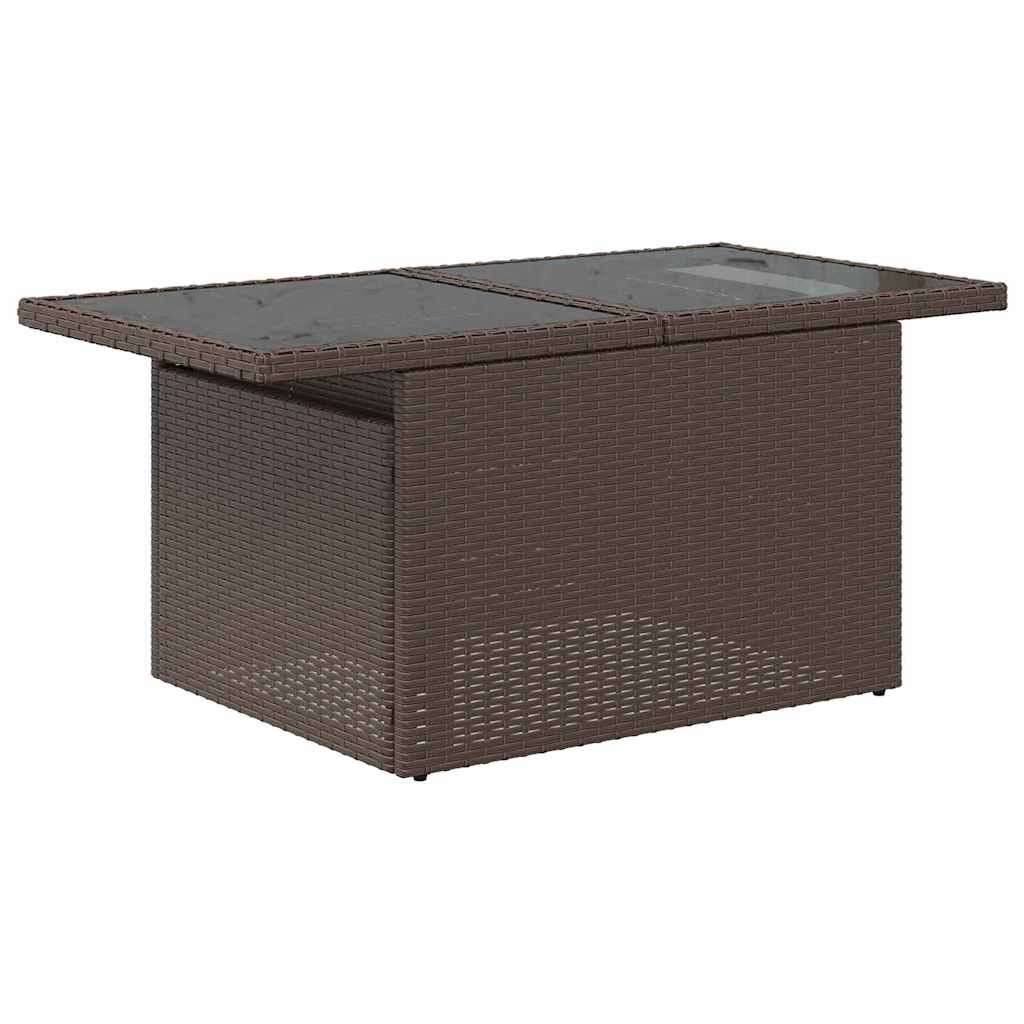 Sofa Set 10 stk. Braun Poly-Rattan