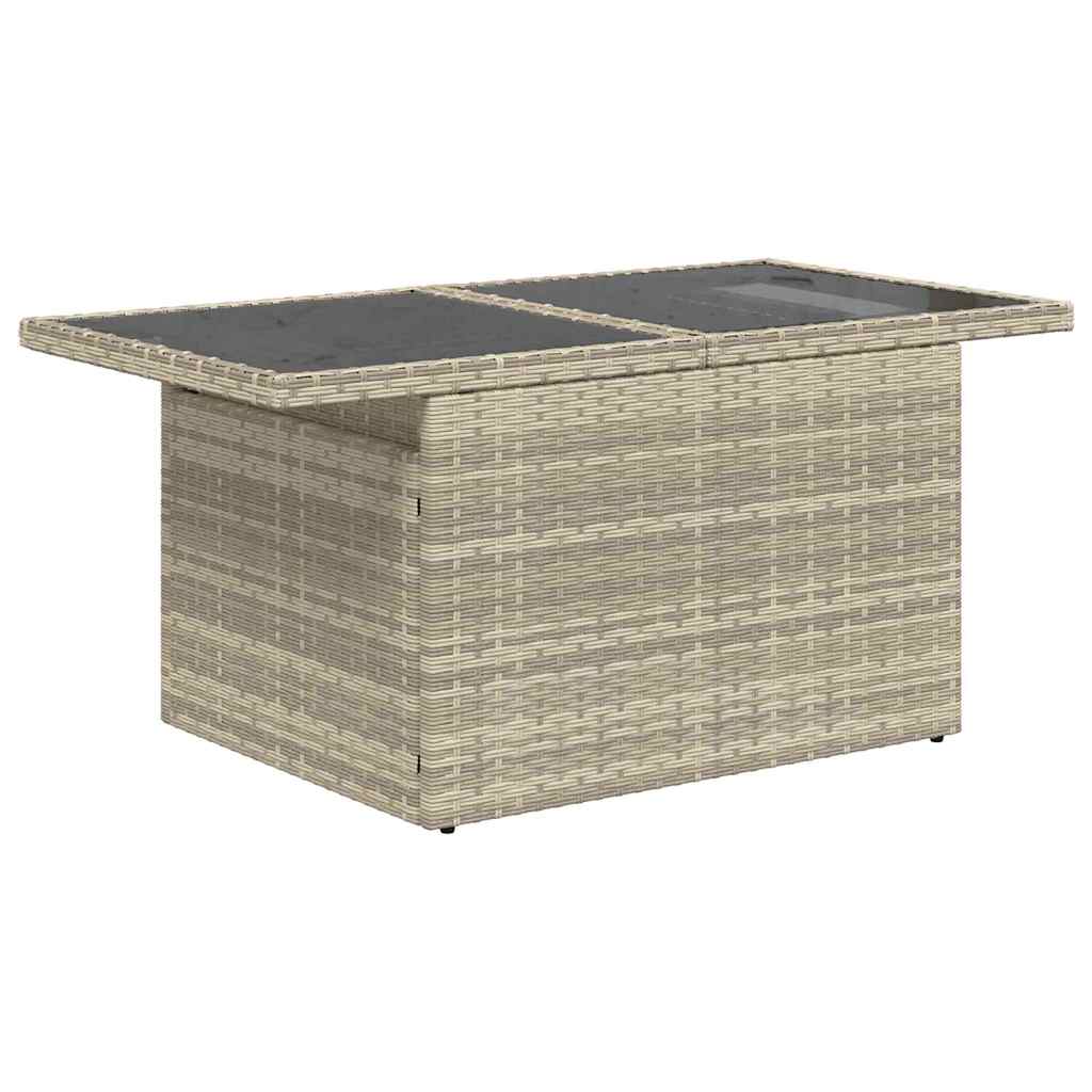 Gartensofa-set 6 stk. Hellgrau Poly-Rattan