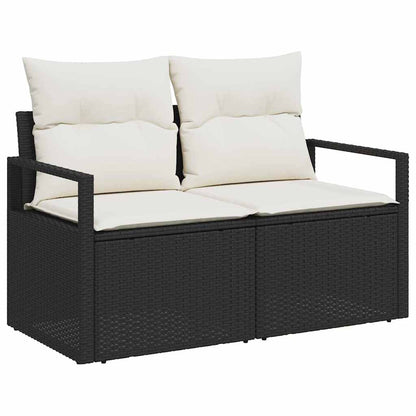 Gartensofa-set 5 stk. 4-Sitzanzahl Schwarz und Creme