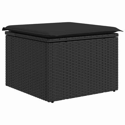 Gartensofa-set 8 stk. Schwarz Poly-Rattan