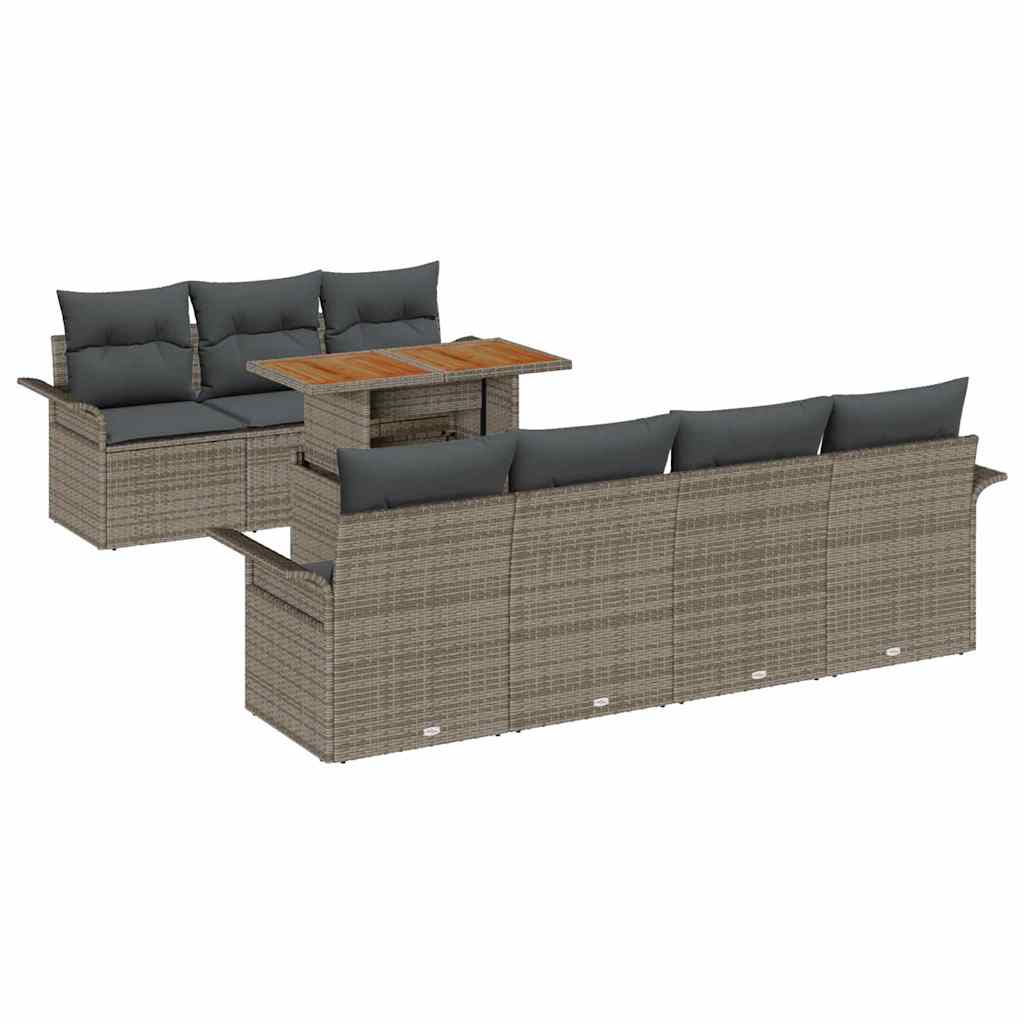 Garten-Sofa-Set 8 stk. Grau