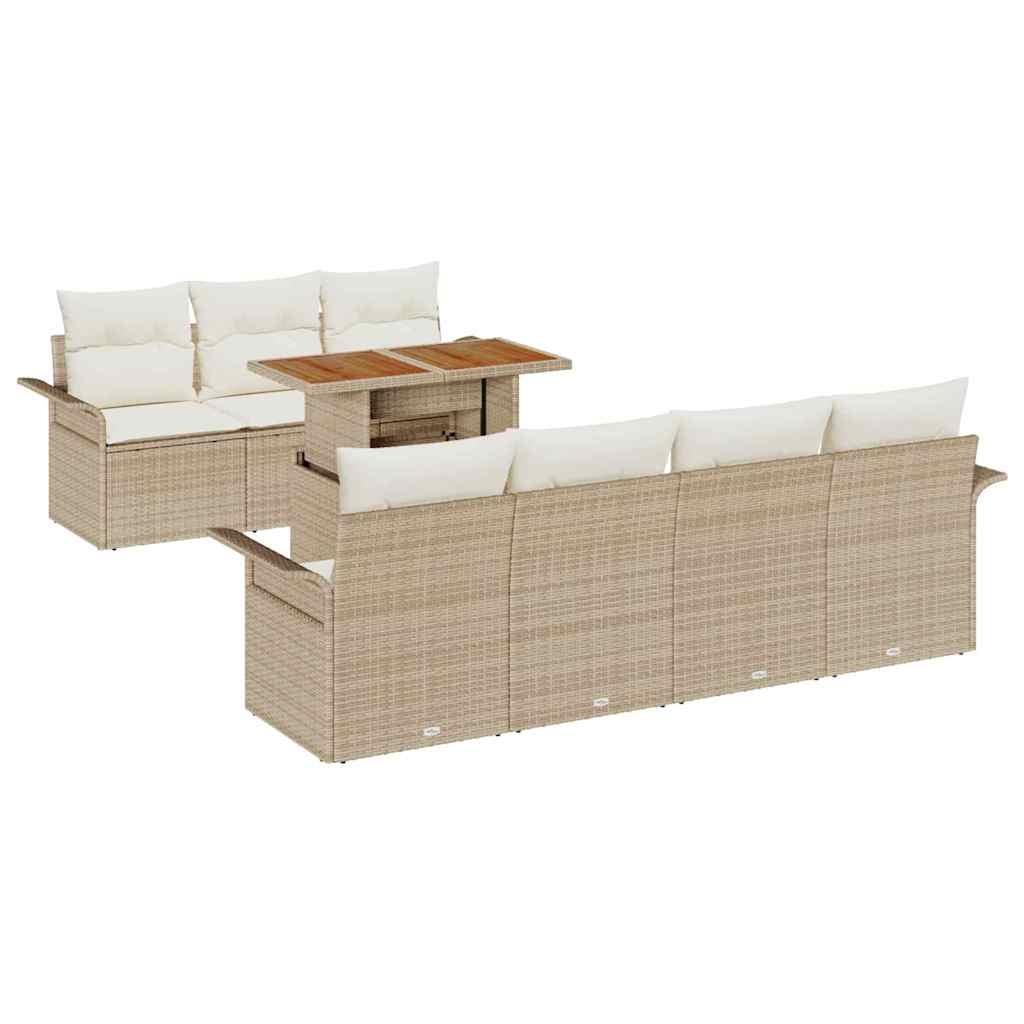 Garten-Sofa-Set 8 stk. Beige und Creme