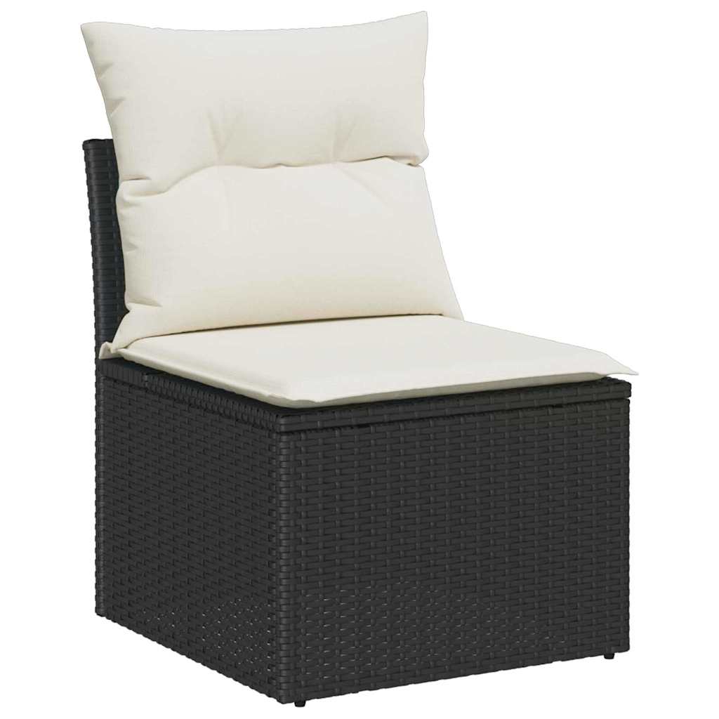 Garten-Sofa-Set 8 stk. Schwarz und Creme