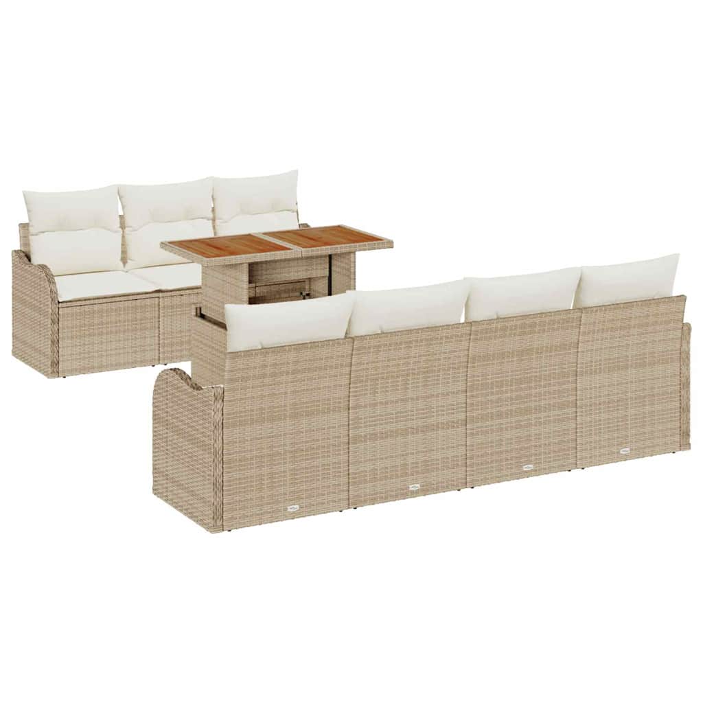 Garten-Sofa-Set 8 stk. Beige und Creme