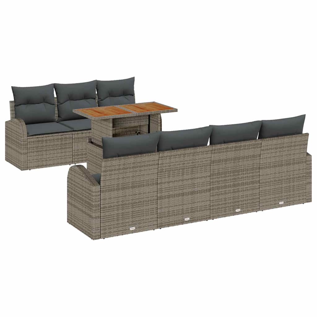 Garten-Sofa-Set 8 Stk. Grau
