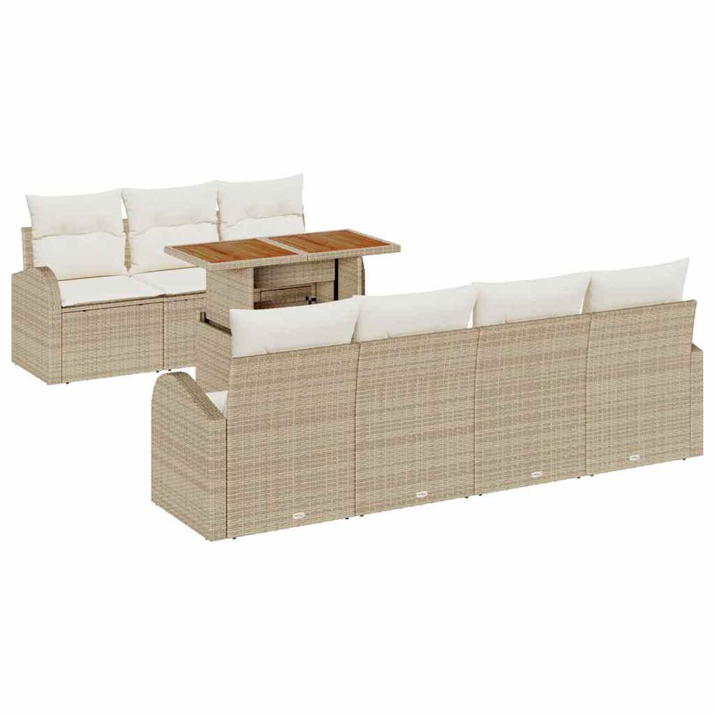 Garten-Sofa-Set 8 stk. Beige und Creme