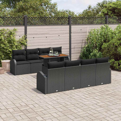 Garten-Sofa-Set 7 stk. Schwarz 100 x 55 x 73 cm