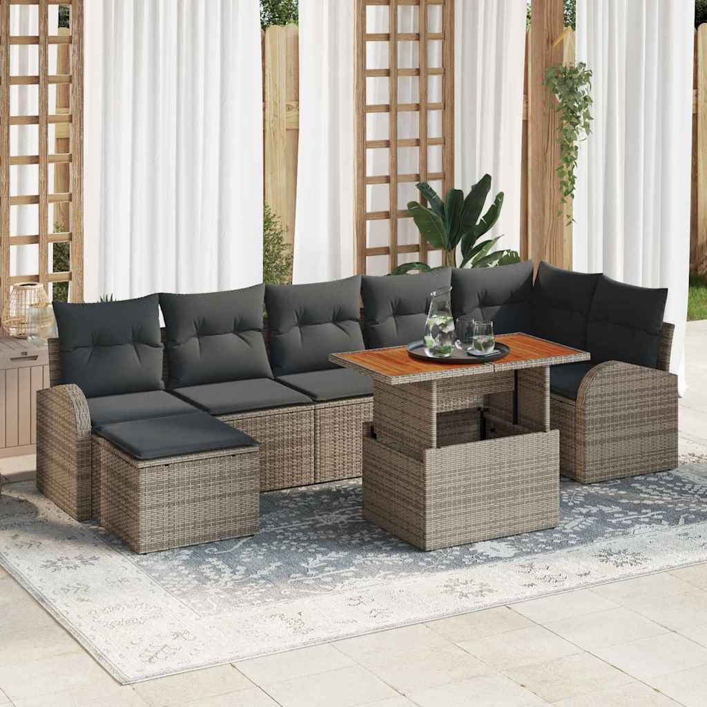 Garten-Sofa-Set 8 stk. Grau
