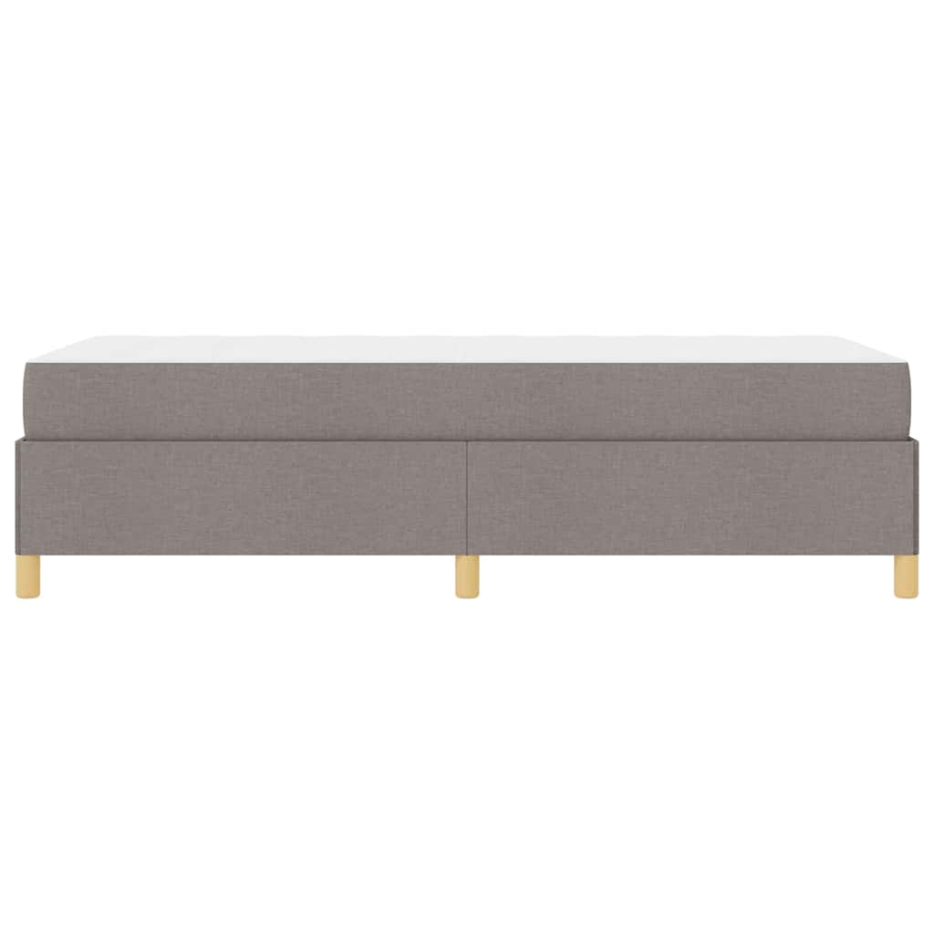 Boxspringbett mit Matratze Taupe und Weiß 90 x 190 cm Stoff