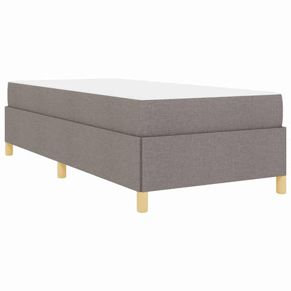 Bettrahmen mit Matratze Taupe 90 x 200 cm Stoff