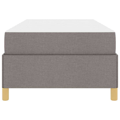 Bettrahmen mit Matratze Taupe 90 x 200 cm Stoff