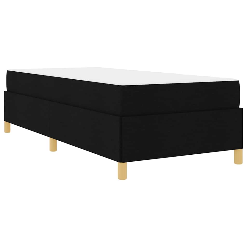 Boxspringbett Schwarz und Weiß und Schwarz 100 x 200 cm Stoff