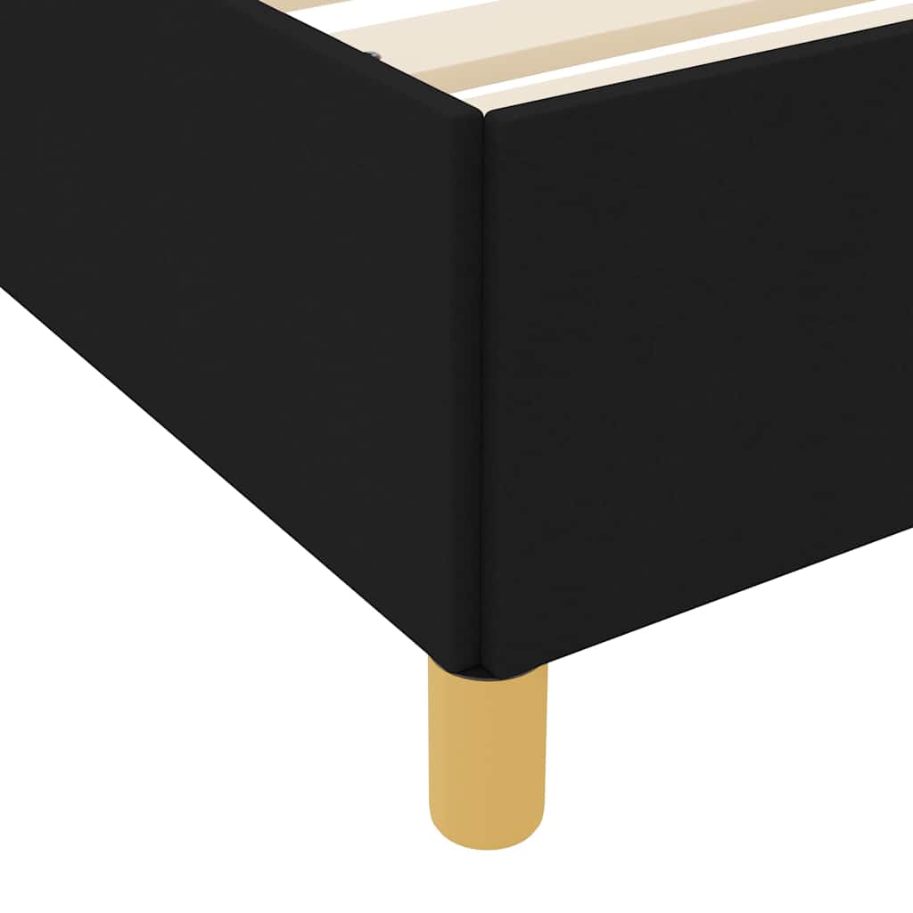 Boxspringbett Schwarz und Weiß und Schwarz 120 x 190 cm Stoff
