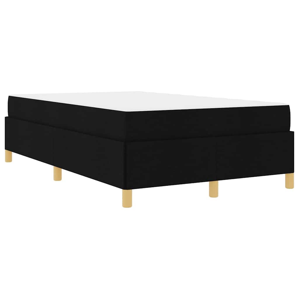 Boxspringbett Schwarz und Weiß und Schwarz 120 x 190 cm Stoff