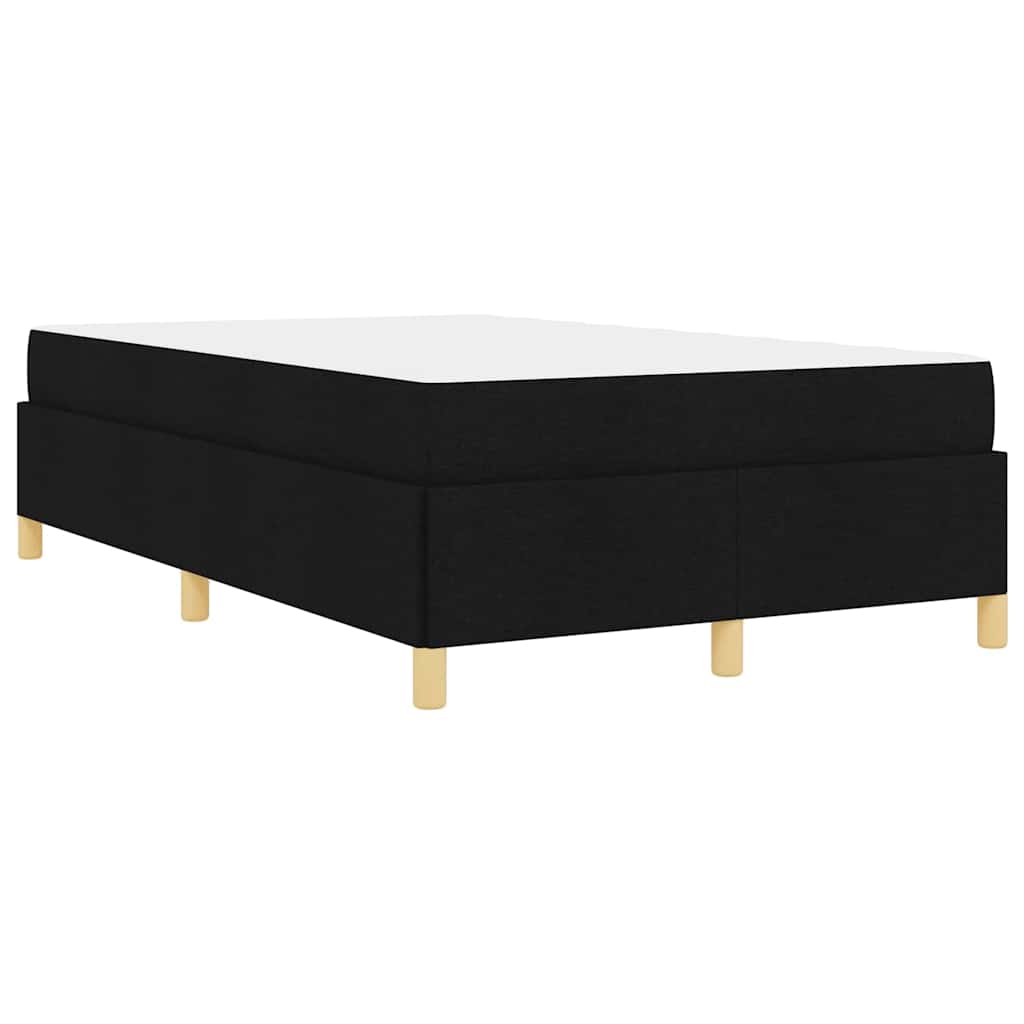 Boxspringbett Schwarz und Weiß und Schwarz 120 x 190 cm Stoff