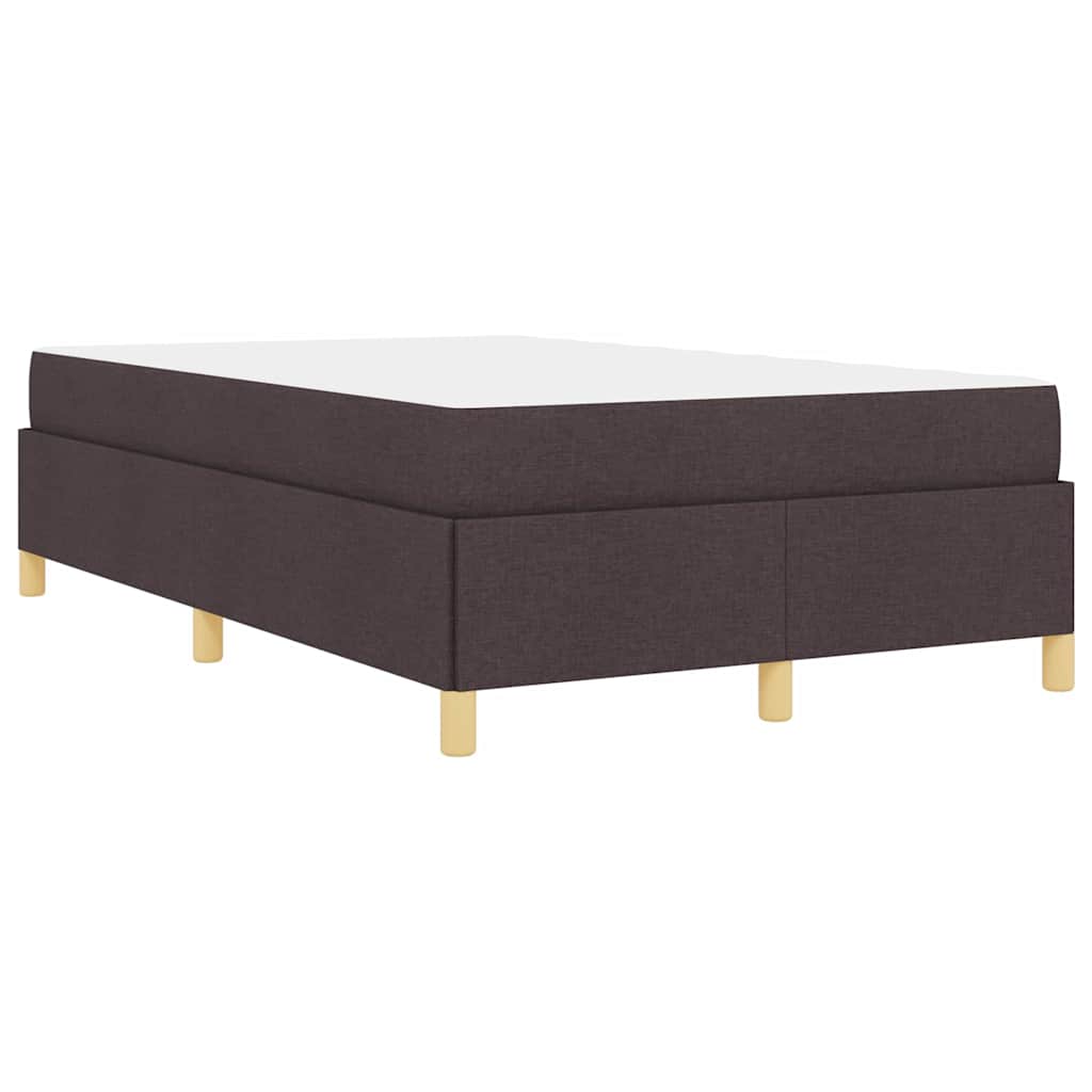 Boxspringbett Dunkelbraun und Weiß 120 x 190 cm Stoff