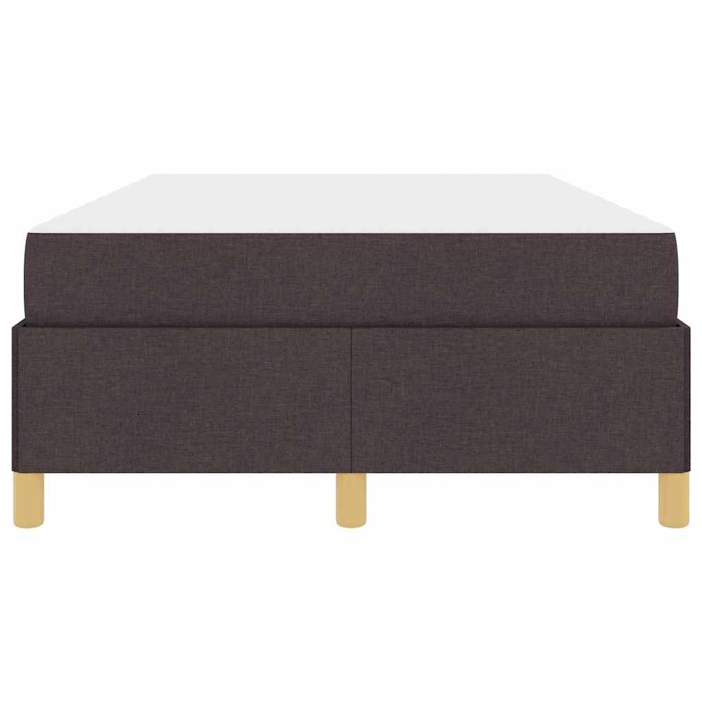 Boxspringbett Dunkelbraun und Weiß 120 x 190 cm Stoff