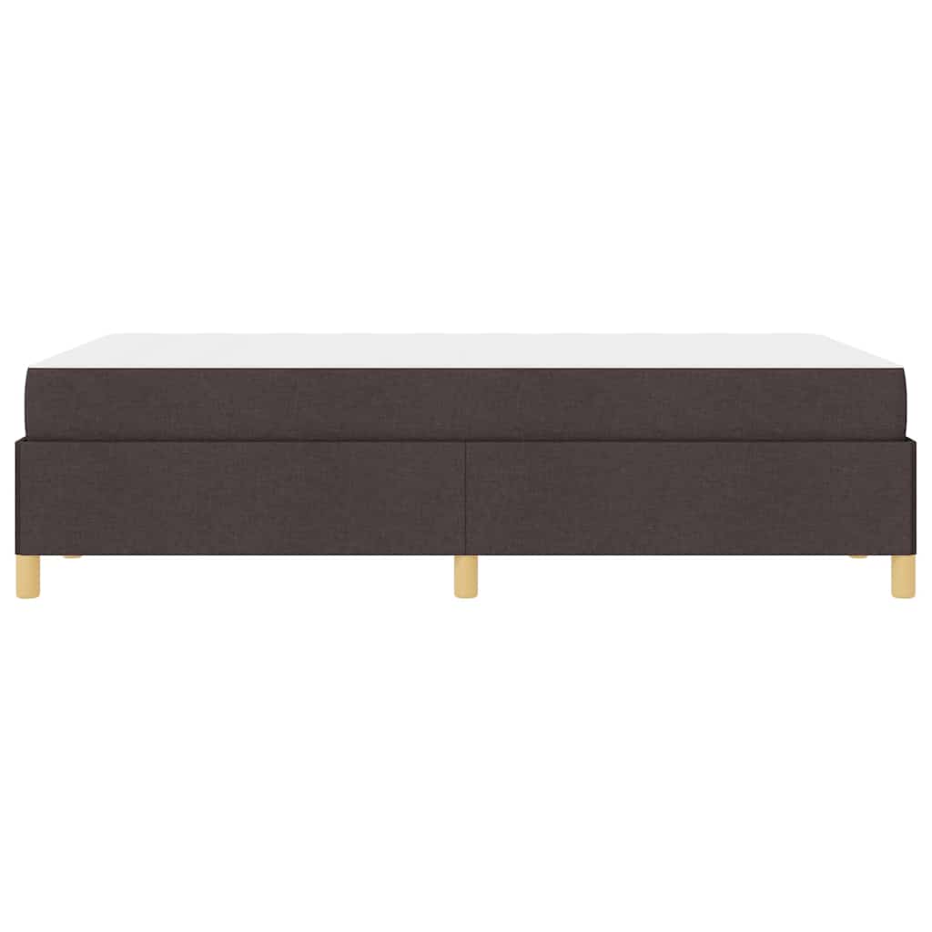 Boxspringbett Dunkelbraun und Weiß 120 x 190 cm Stoff