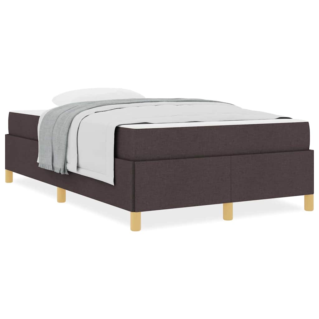 Boxspringbett Dunkelbraun und Weiß 120 x 190 cm Stoff