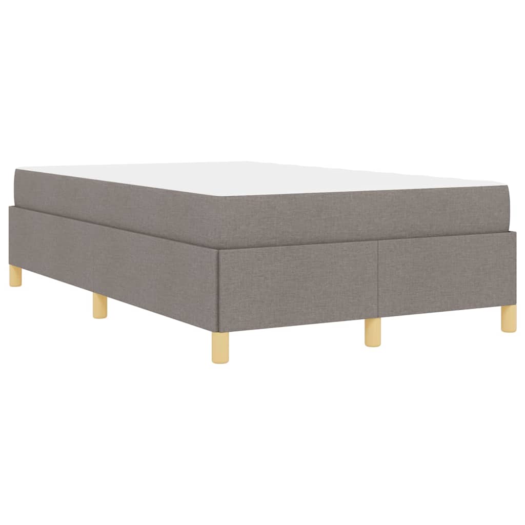 Bettrahmen mit Matratze Taupe 120 x 190 cm Stoff