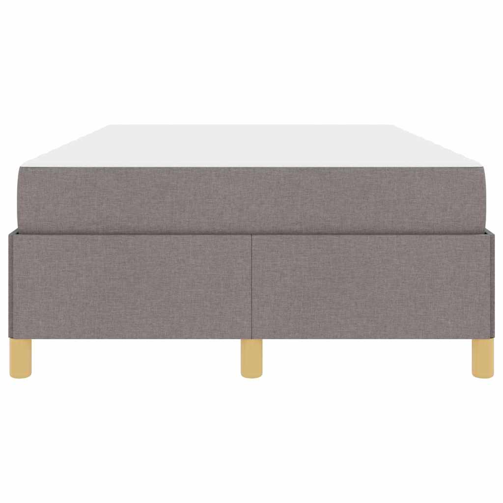 Boxspringbett mit Matratze Taupe und Weiß 120 x 190 cm Stoff