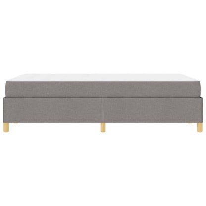 Bettrahmen mit Matratze Taupe 120 x 190 cm Stoff