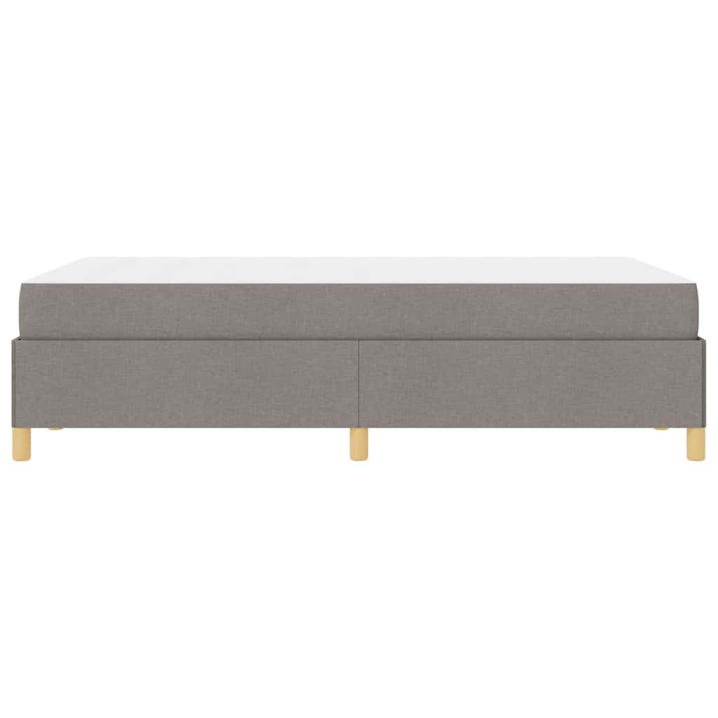 Boxspringbett mit Matratze Taupe und Weiß 120 x 190 cm Stoff