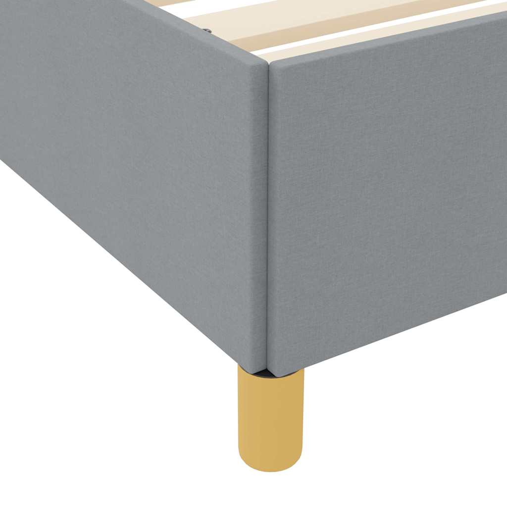 Boxspringbett Hellgrau und Weiß und Hellgrau 120 x 200 cm Stoff