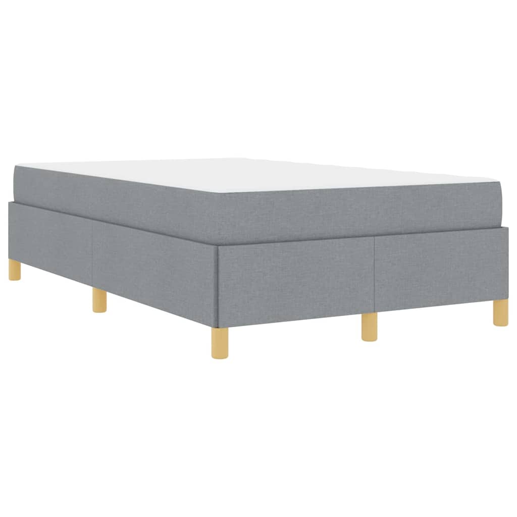 Boxspringbett Hellgrau und Weiß und Hellgrau 120 x 200 cm Stoff