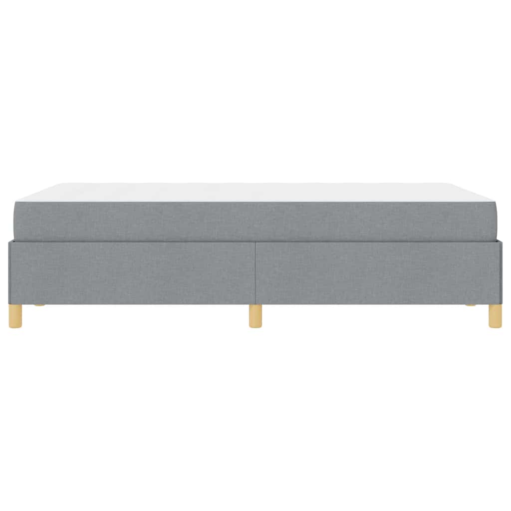 Boxspringbett Hellgrau und Weiß und Hellgrau 120 x 200 cm Stoff