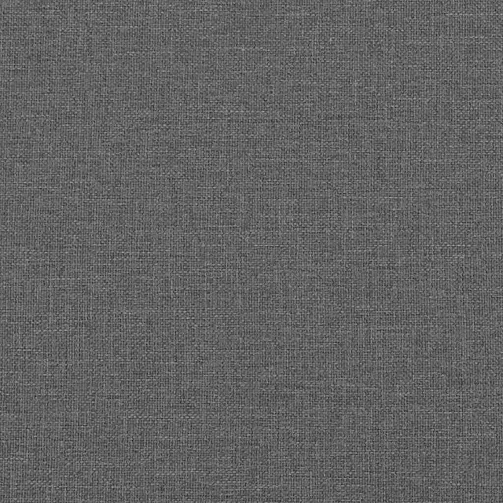 Bettrahmen mit Matratze Dunkelgrau 120 x 200 cm Stoff